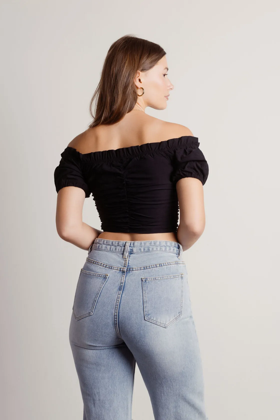 Tobi Margaret Crop Top - Sky Blue