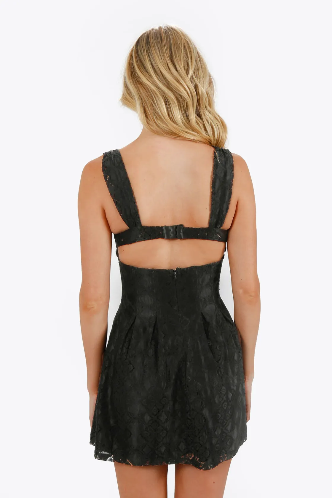 Tobi Margeaux Lace Corset Mini Dress -