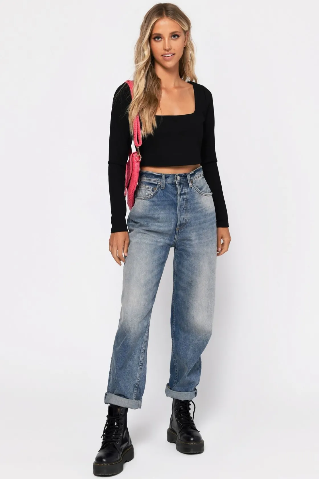 Tobi Marianne Crop Top - Black