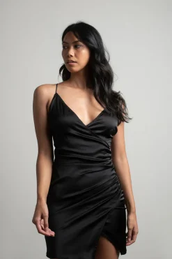 Tobi Mariella Surplice Bodycon Mini Dress