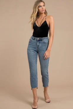 Tobi Mariko Open Back Bodysuit - Black