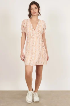 Tobi Matter Of Time Snake Wrap Mini Dress -