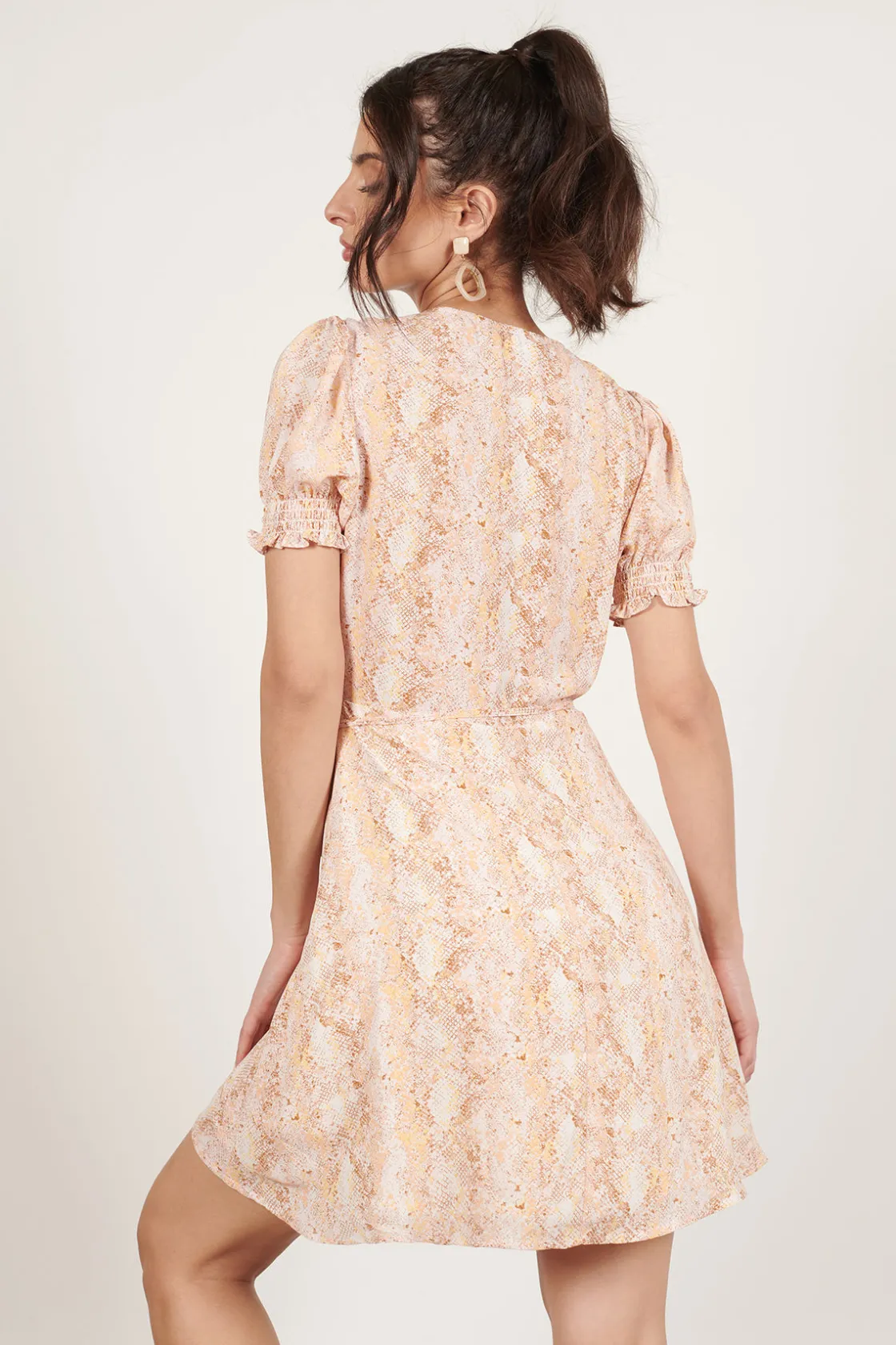 Tobi Matter Of Time Snake Wrap Mini Dress -