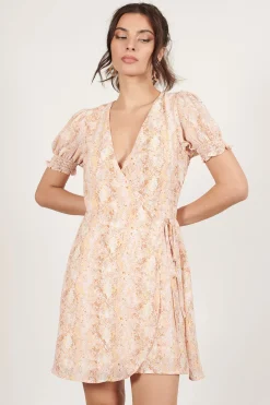 Tobi Matter Of Time Snake Wrap Mini Dress -
