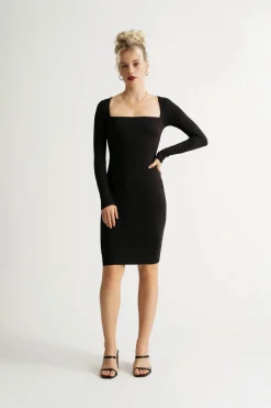 Tobi Mavis Long Sleeve Bodycon Midi Dress