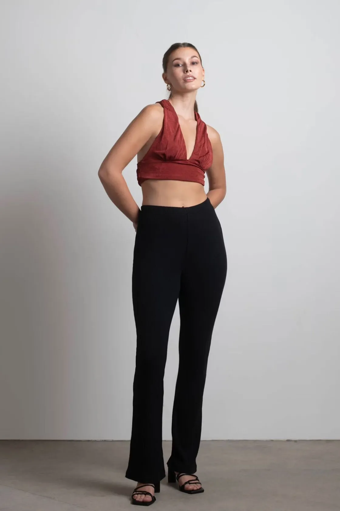 Tobi Maybe This Is Right Crop Top - Black