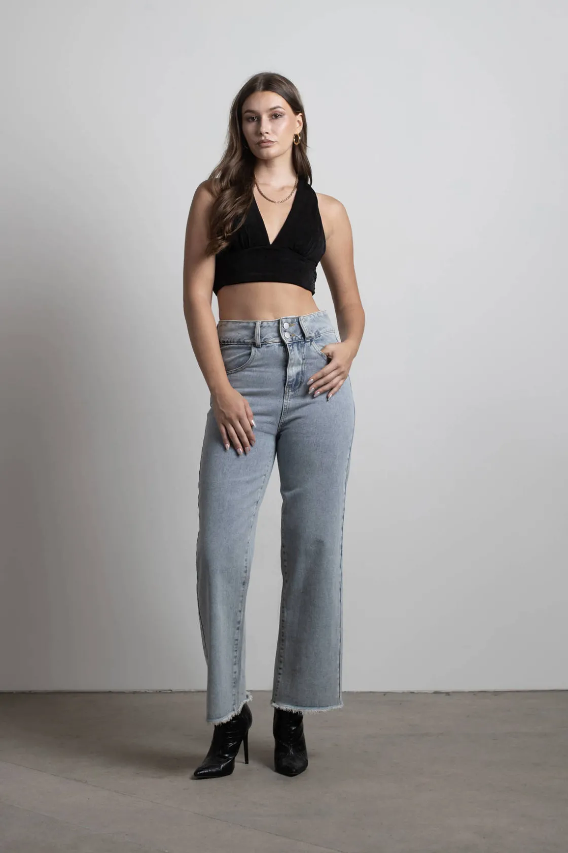 Tobi Maybe This Is Right Crop Top - Black