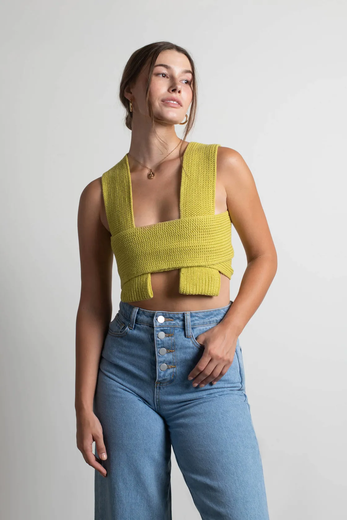 Tobi Meeko Crop Top - Bone