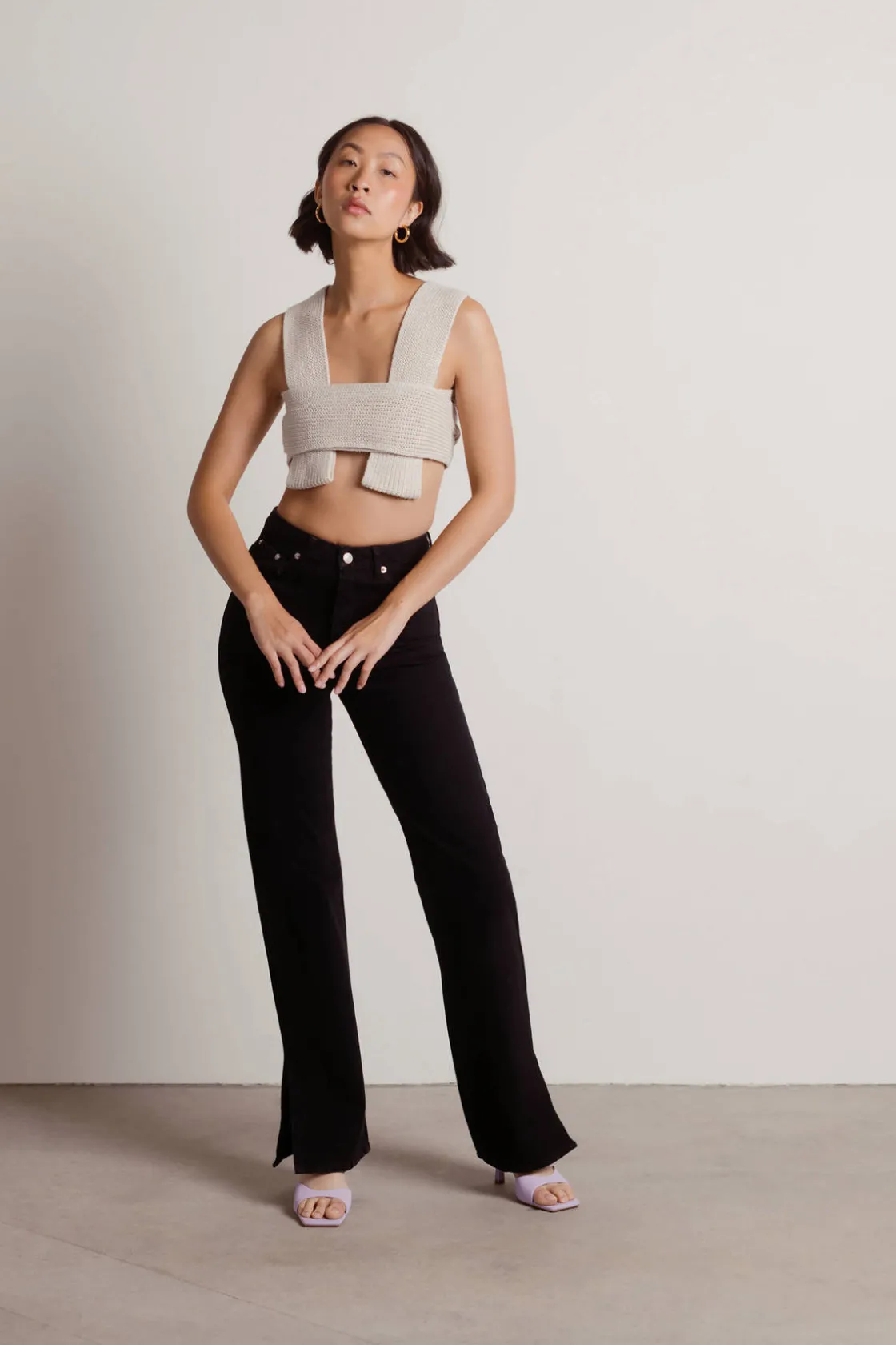 Tobi Meeko Crop Top - Bone