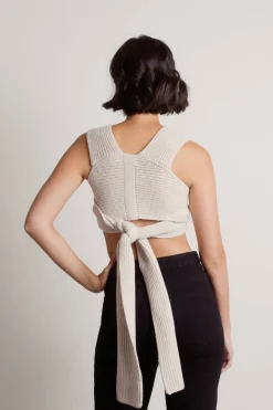 Tobi Meeko Crop Top - Bone