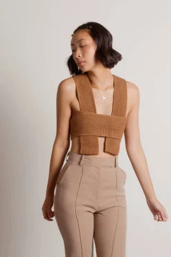 Tobi Meeko Crop Top - Bone