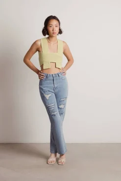 Tobi Meeko Crop Top - Bone