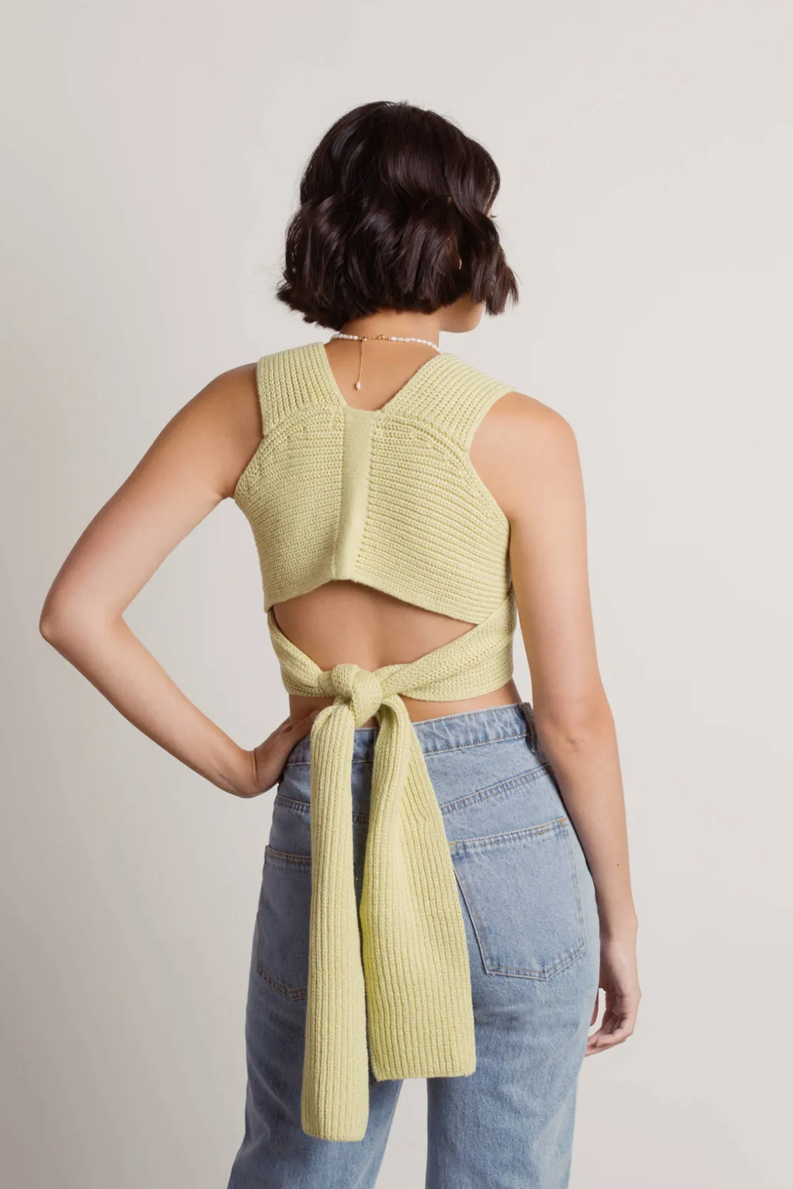 Tobi Meeko Crop Top - Bone