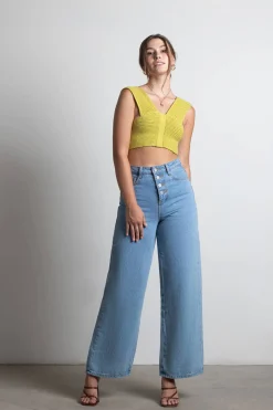 Tobi Meeko Crop Top - Bone