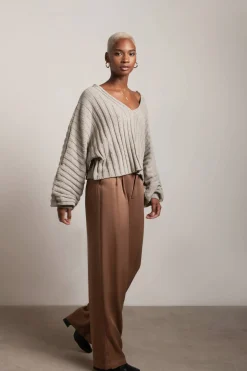 Tobi Mei Ribbed Knit Sweater -