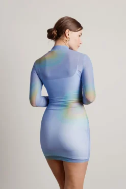 Tobi Melan Tie Dye Bodycon Mini Dress - Lavender