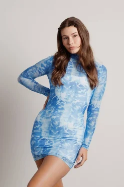 Tobi Melan Tie Dye Bodycon Mini Dress - Lavender