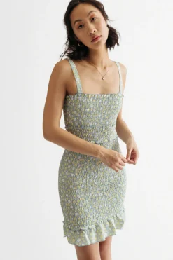 Tobi Melina Floral Smocked Mini Dress -