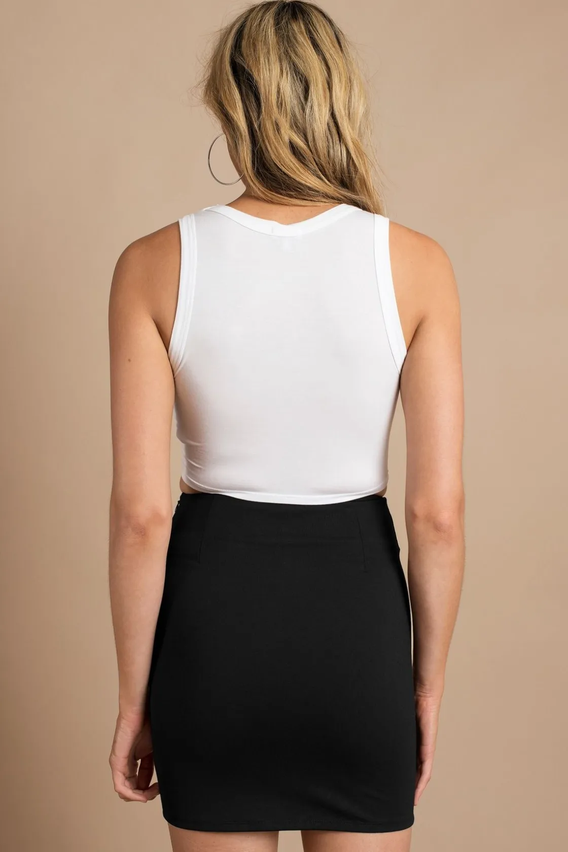 Tobi Melrose Lace Up Mini Skirt - Black