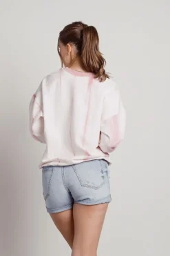 Tobi Melted Ice Cream Tie Dye Sweatshirt - Tan