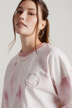 Tobi Melted Ice Cream Tie Dye Sweatshirt - Tan