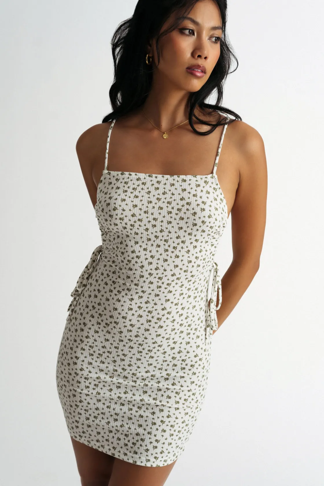 Tobi Merced Floral Cutout Mini Dress -