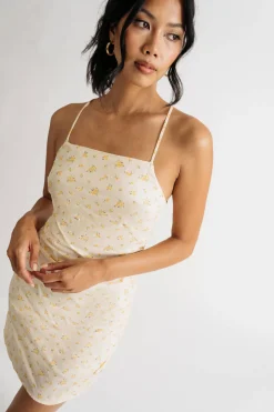 Tobi Mikaela Floral Cross Back Mini Dress -