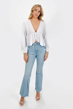 Tobi Mikee Front Tie Blouse -