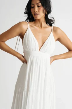 Tobi Mila Open Back Tiered Maxi Dress