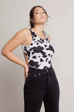 Tobi Milkshake Cross Back Bodysuit -