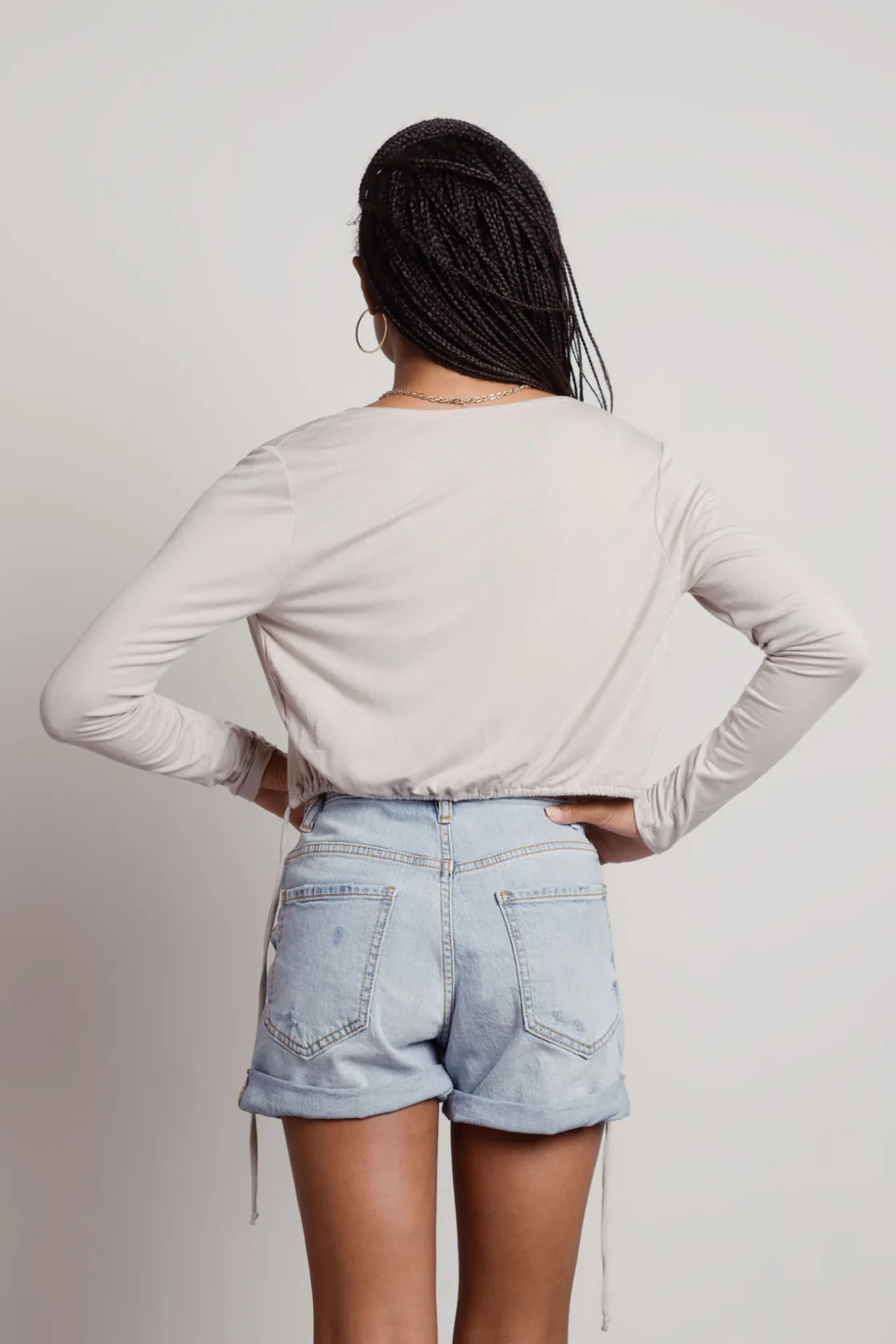 Tobi Mina Crop Top And Cardigan Set - Green