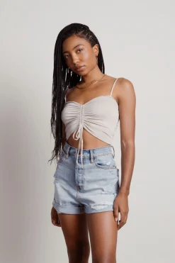 Tobi Mina Crop Top And Cardigan Set - Green