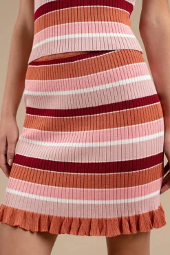Tobi MINKPINK Shades Of Rose Knit Mini Skirt -