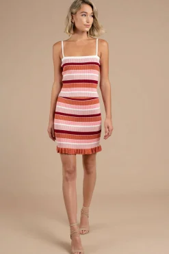 Tobi MINKPINK Shades Of Rose Knit Mini Skirt -