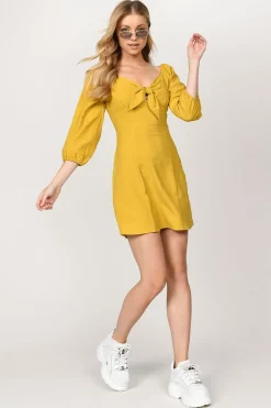 Tobi Missy Front Tie A-Line Mini Dress -