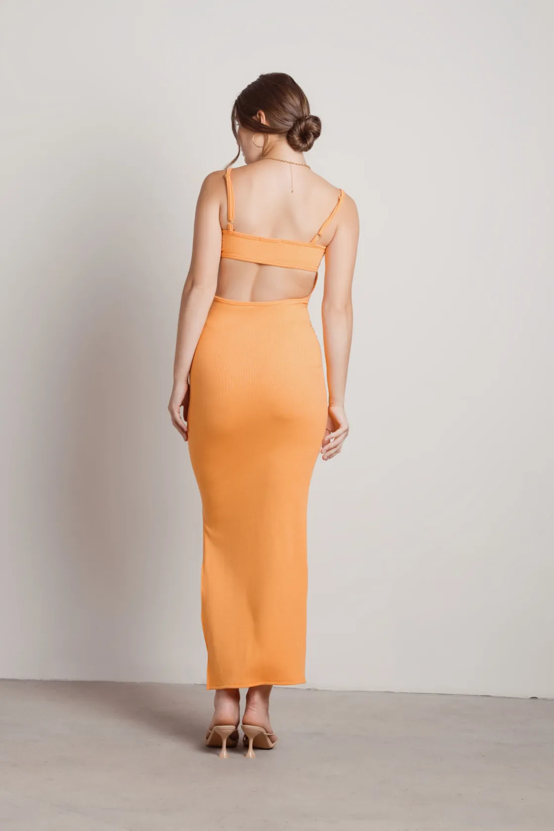Tobi Money Trees Open Back Slit Maxi Dress -
