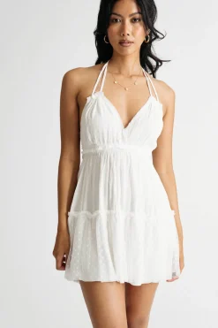 Tobi Monika Halter Tiered Skater Mini Dress