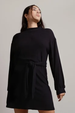 Tobi Monique Tie Knot Long Sleeve Mini Dress -
