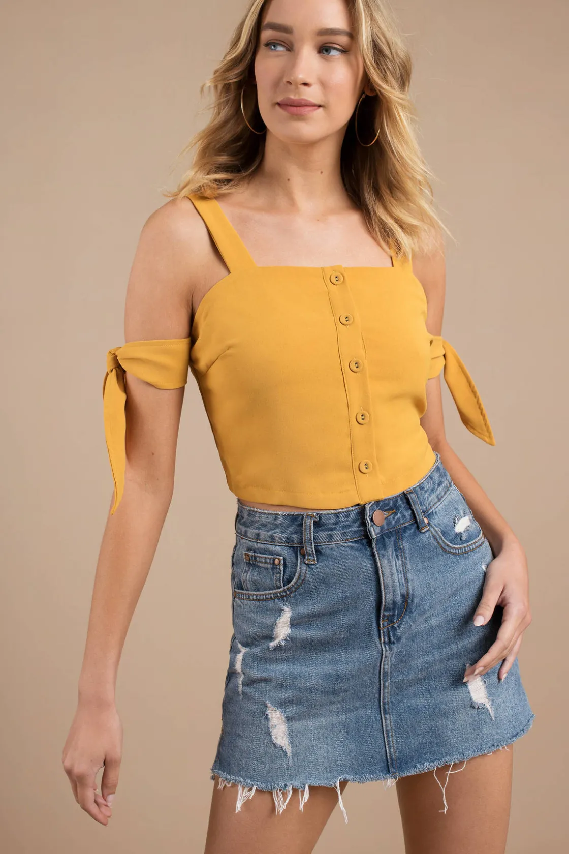 Tobi Moon River Sunshine Crop Top -
