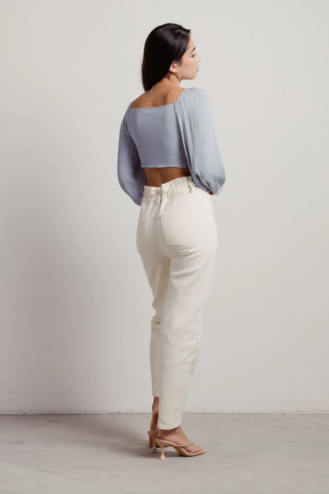 Tobi Move On Crop Top - Navy Satin Leopard