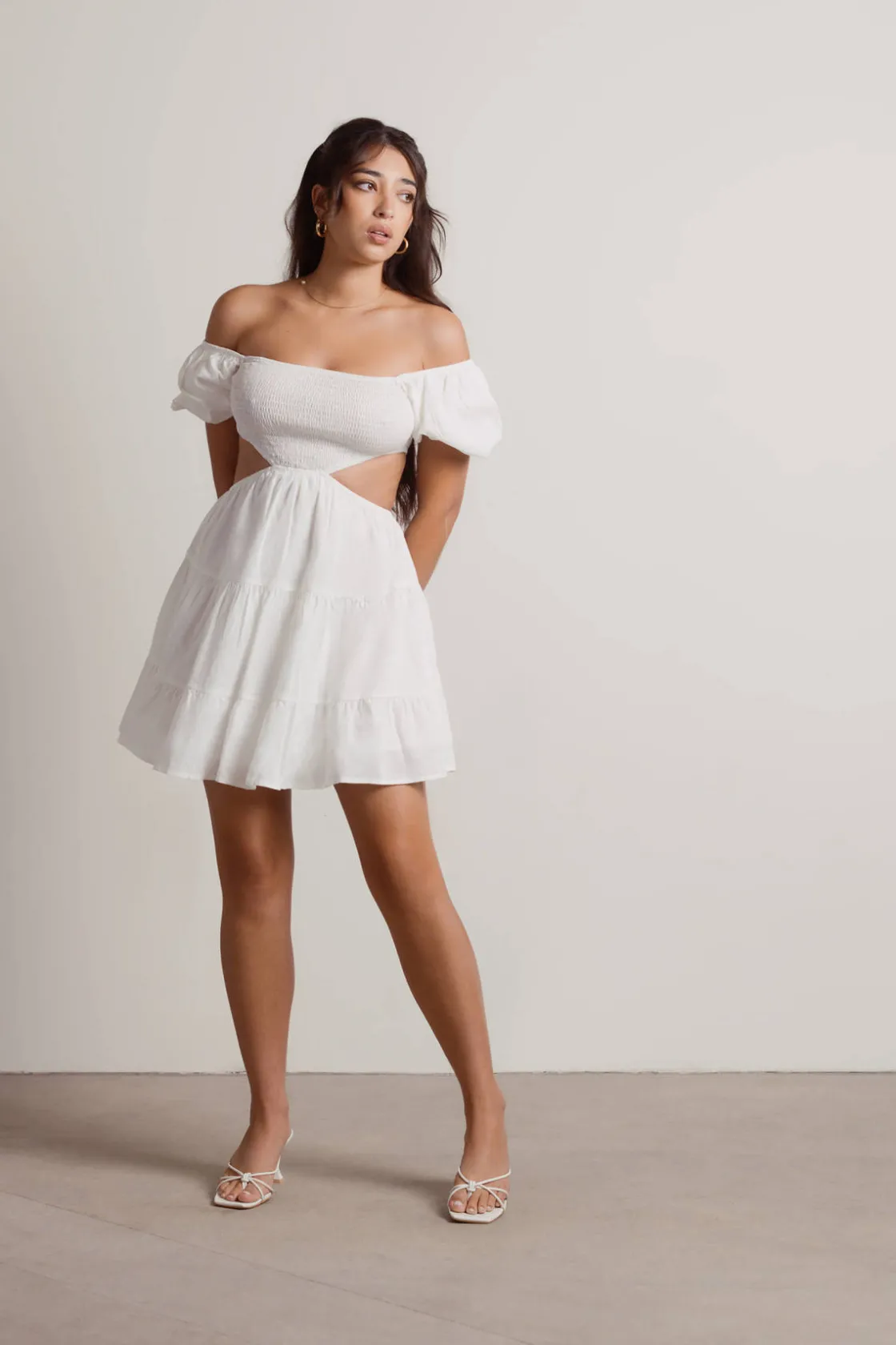 Tobi My Treat Tiered Skater Mini Dress -