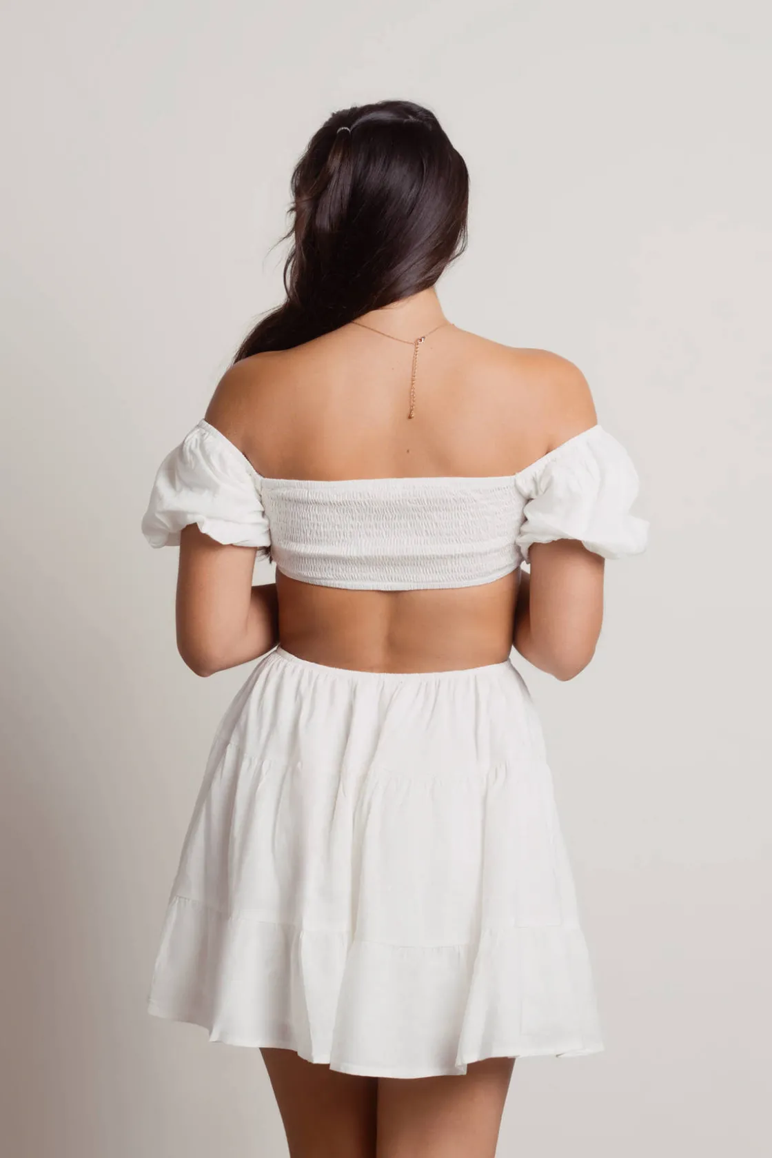 Tobi My Treat Tiered Skater Mini Dress -