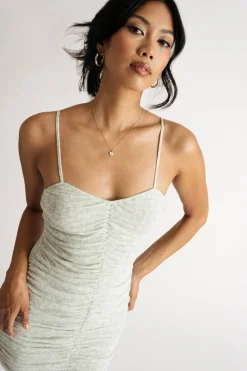 Tobi Namie Floral Ruched Mini Dress -