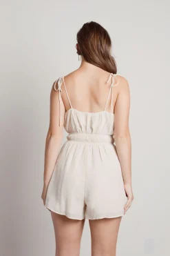Tobi Naomi Tie Strap Romper - Blue