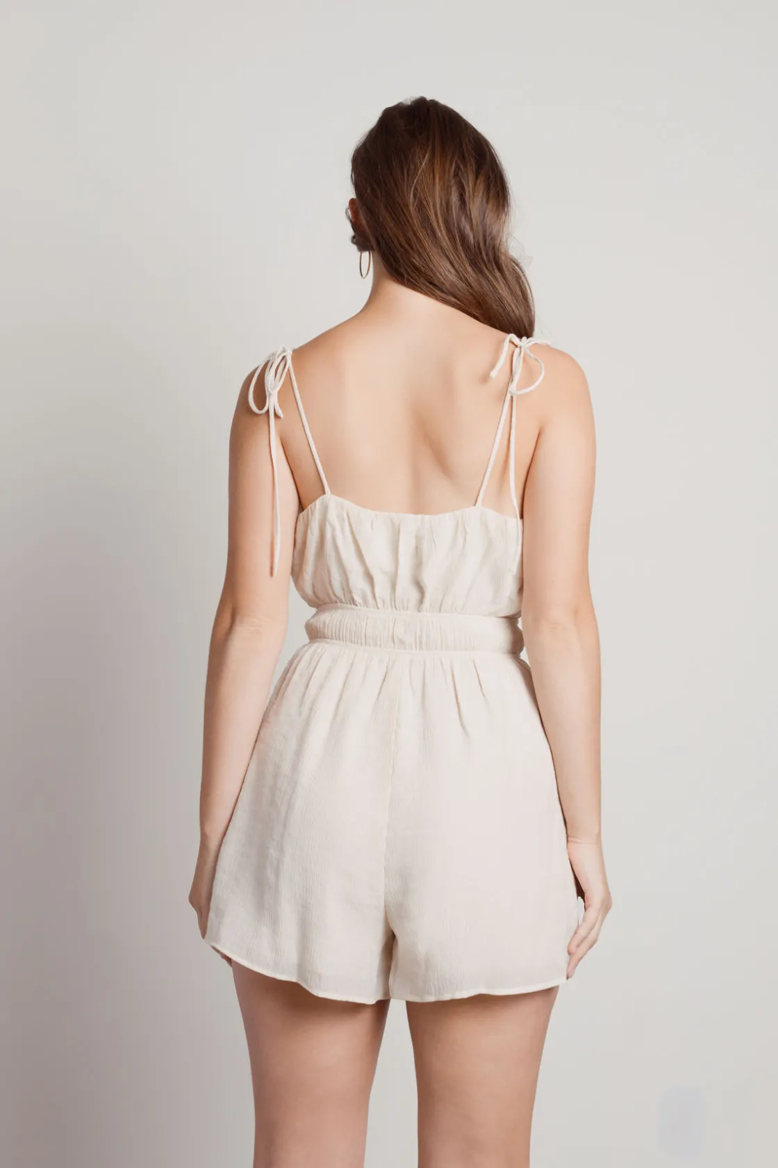 Tobi Naomi Tie Strap Romper - Blue