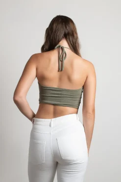 Tobi Natalia Crop Top - Olive