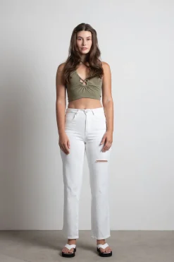 Tobi Natalia Crop Top - Olive