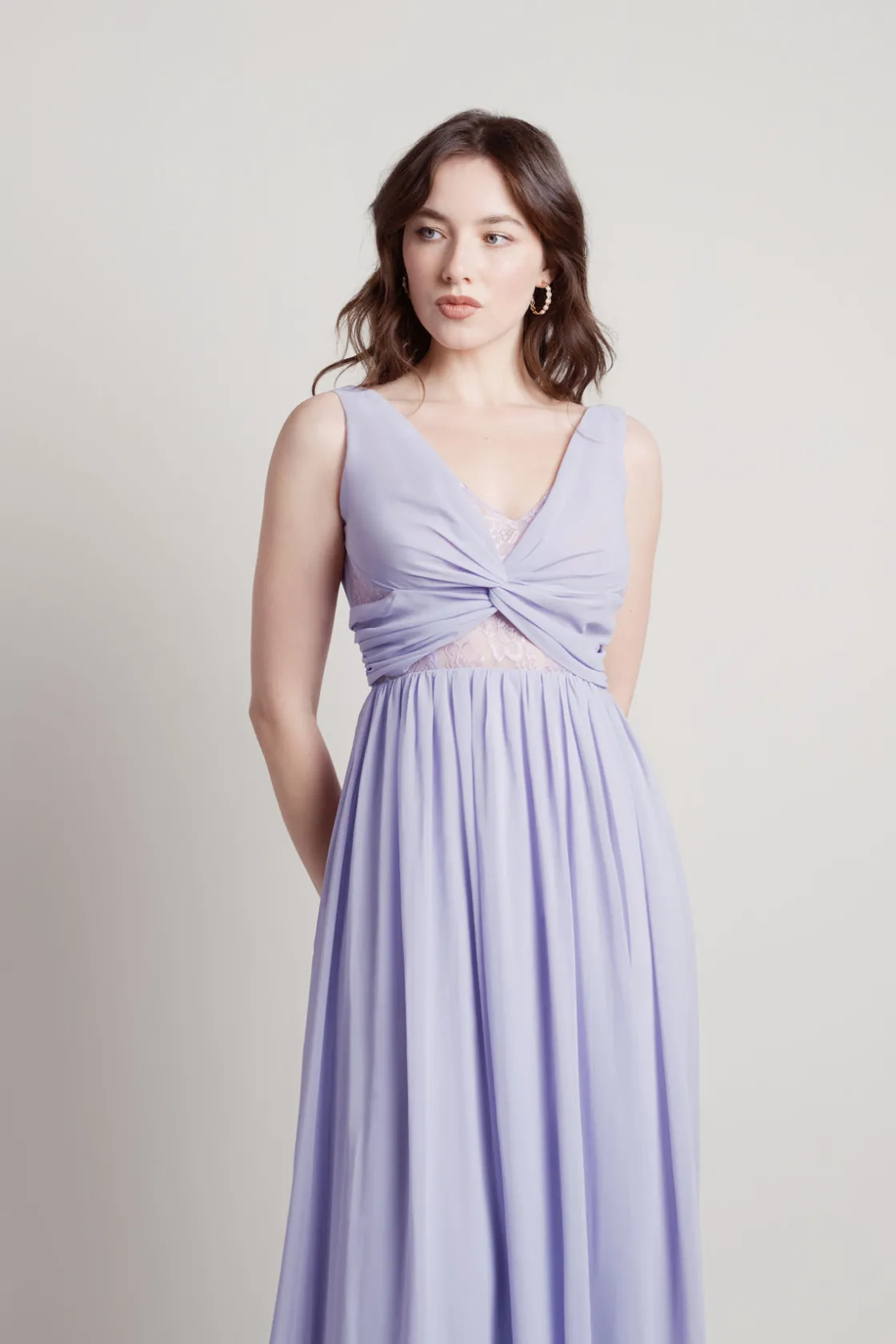 Tobi Natasha Front Twist Slit Maxi Dress -