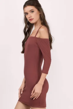 Tobi Natasha Off The Shoulder Bodycon Mini Dress -