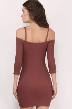 Tobi Natasha Off The Shoulder Bodycon Mini Dress -